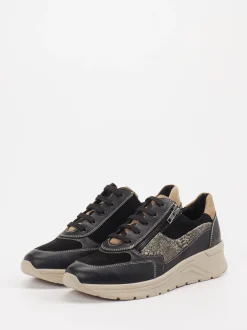 Solidus – Komfort-Sneaker aus Leder schwarz