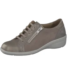 Solidus – Komfort-Sneaker aus Metallicleder beige