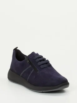 Solidus – Komfort-Sneaker aus Veloursleder dunkelblau