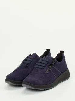 Solidus – Komfort-Sneaker aus Veloursleder dunkelblau