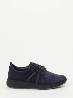 Solidus – Komfort-Sneaker aus Veloursleder dunkelblau