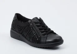 Solidus – Komfort-Sneaker aus Kalbleder in Schwarz