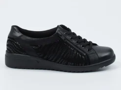 Solidus – Komfort-Sneaker aus Kalbleder in Schwarz