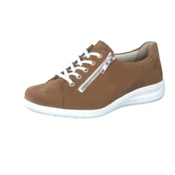 Solidus – Komfort-Sneaker aus Nubukleder cognacbraun