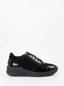 Solidus – Komfort-Sneaker aus Velours- und Lackleder