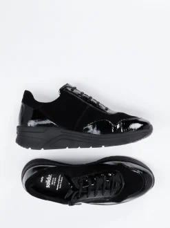 Solidus – Komfort-Sneaker aus Velours- und Lackleder