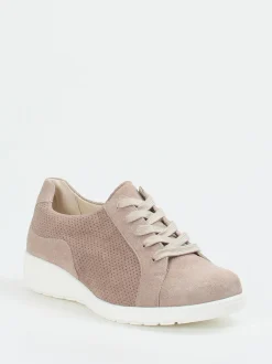 Solidus – Komfort-Sneaker aus Veloursleder rosa