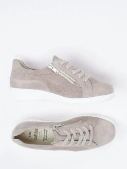 Solidus – Komfort-Sneaker aus Veloursleder rosa