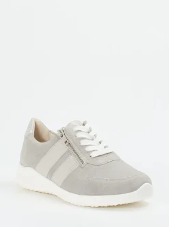 Solidus – Komfort-Sneaker aus Veloursleder hellgrau