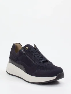 Solidus – Komfort-Sneaker aus Veloursleder Dunkelblau