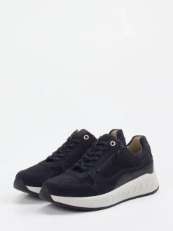 Solidus – Komfort-Sneaker aus Veloursleder Dunkelblau