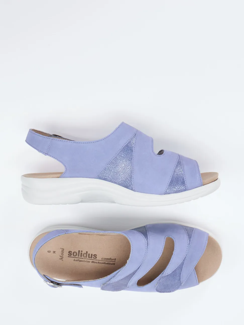 Solidus – Sandalen aus Nubukleder Lavendelblau