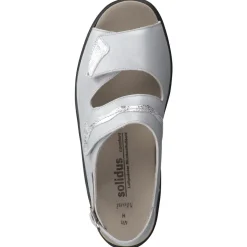 Solidus – Sandalette aus Kalbleder silbergrau