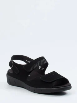 Solidus – Sandalette aus Nubukleder schwarz