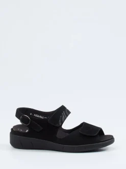 Solidus – Sandalette aus Nubukleder schwarz