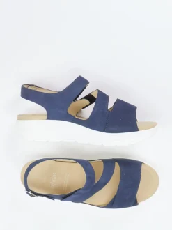 Solidus – Sandalette aus Nubukleder in Dunkelblau