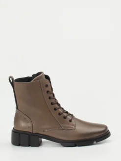 Solidus – Schnürboots aus Kalbleder in Taupebraun
