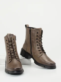 Solidus – Schnürboots aus Kalbleder in Taupebraun