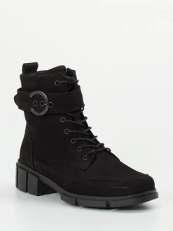 Solidus – Schnürboots aus Nubukleder schwarz