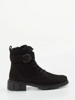 Solidus – Schnürboots aus Nubukleder schwarz