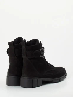 Solidus – Schnürboots aus Nubukleder schwarz