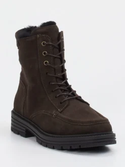 Solidus – Schnürboots aus Veloursleder Dunkelbraun