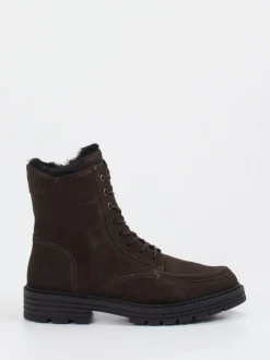 Solidus – Schnürboots aus Veloursleder Dunkelbraun