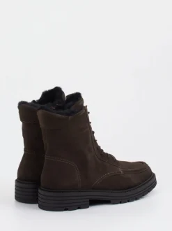 Solidus – Schnürboots aus Veloursleder Dunkelbraun