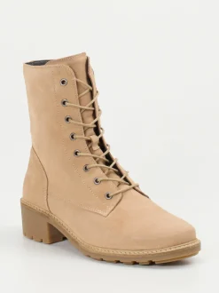 Solidus – Schnürboots aus Veloursleder beige