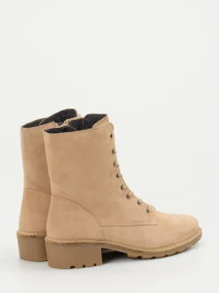 Solidus – Schnürboots aus Veloursleder beige