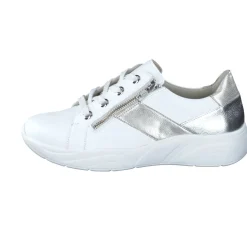 Solidus – Schnürschuh aus Kalbleder weiß mit Reißverschluss