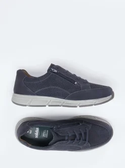 Solidus – Schnürschuh aus Nubukleder Dunkelblau