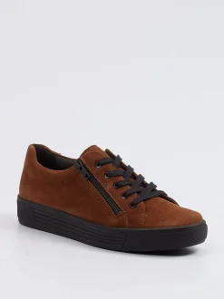 Solidus – Schnürsneaker aus Veloursleder Braun