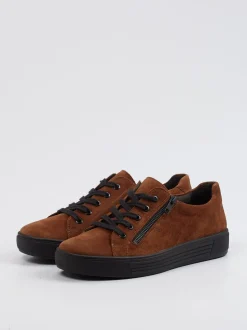 Solidus – Schnürsneaker aus Veloursleder Braun