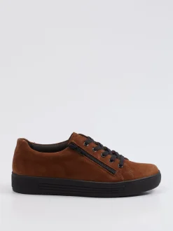 Solidus – Schnürsneaker aus Veloursleder Braun