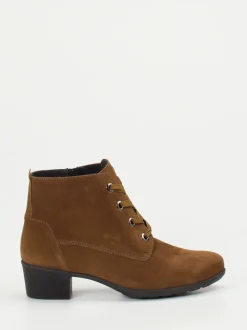 Solidus – Schnürstiefelette aus Nubukleder Braun