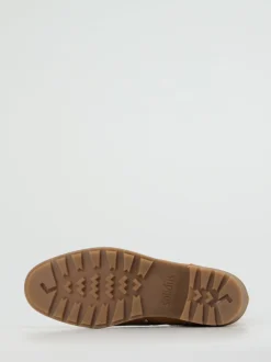 Solidus – Schnürstiefeletten aus Veloursleder cognac