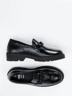Solidus – Slipper aus Lackleder in Schwarz