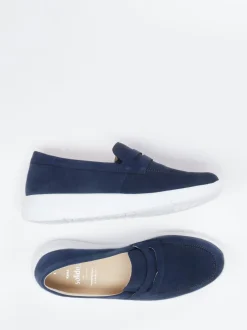Solidus – Slipper aus Nubukleder in Marineblau
