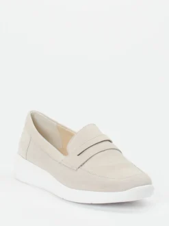 Solidus – Slipper aus Veloursleder in Cremebeige