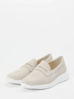 Solidus – Slipper aus Veloursleder in Cremebeige