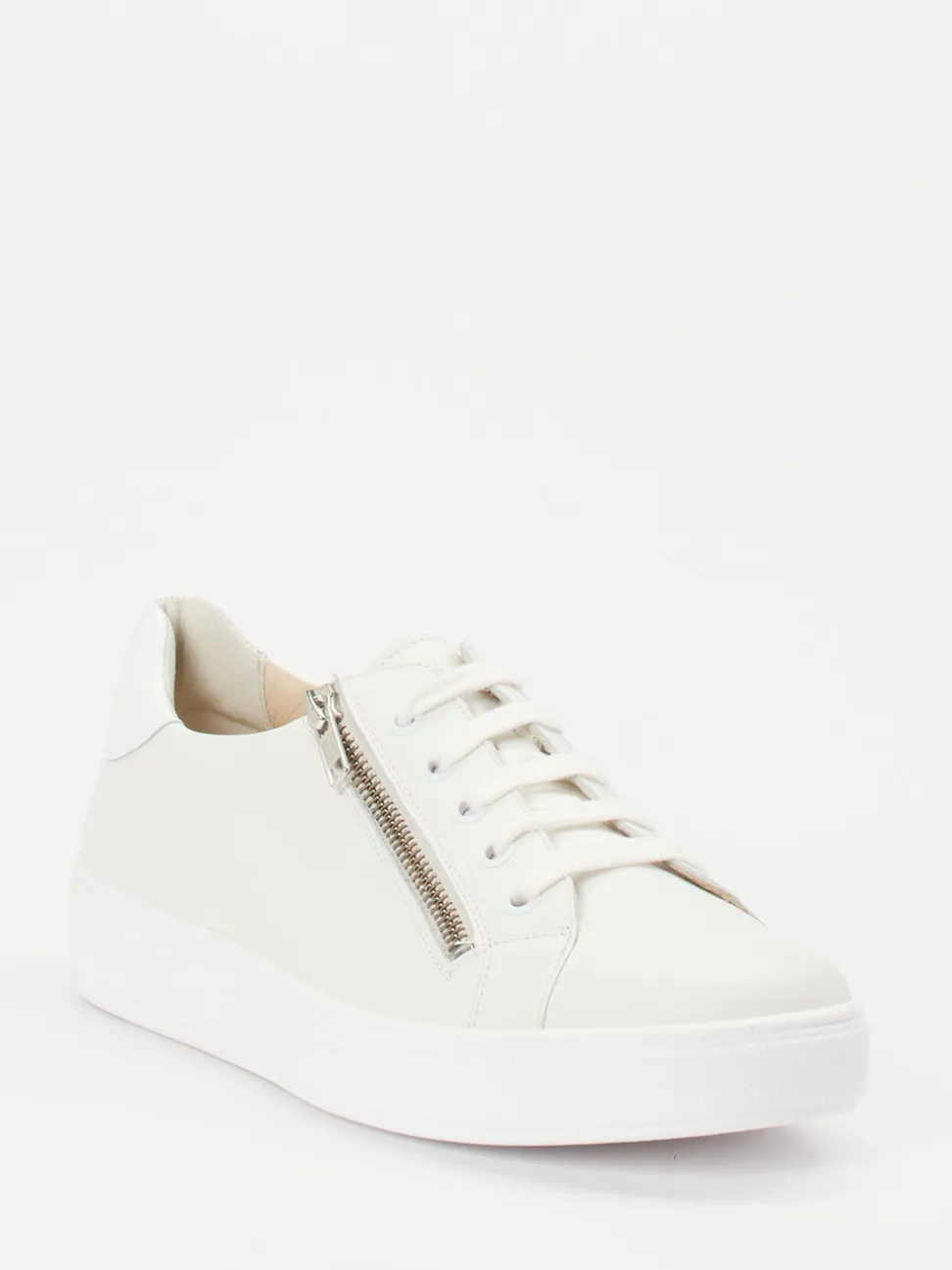 Solidus – Sneaker aus Kalbleder in Offwhite