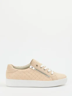 Solidus – Sneaker aus Nubukleder beige geprägt