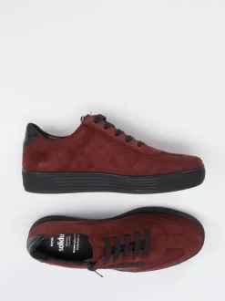 Solidus – Sneaker aus Veloursleder bordeauxrot