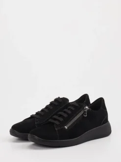 Solidus – Sneaker aus Veloursleder schwarz
