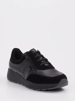 Solidus – Sneaker aus Velourleder und Glattleder Schwarz