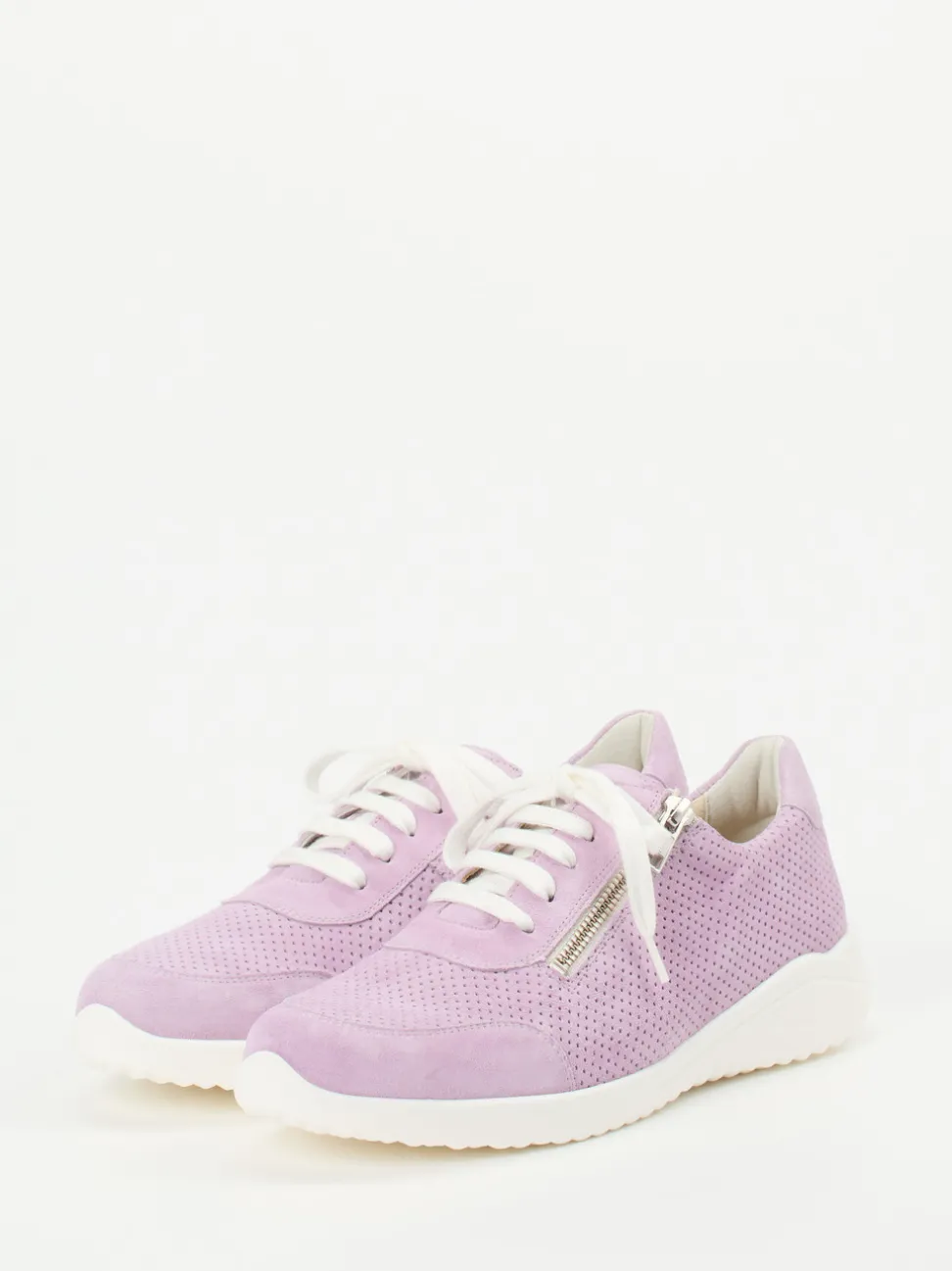 Solidus – Sneaker aus Veloursleder fliederfarben