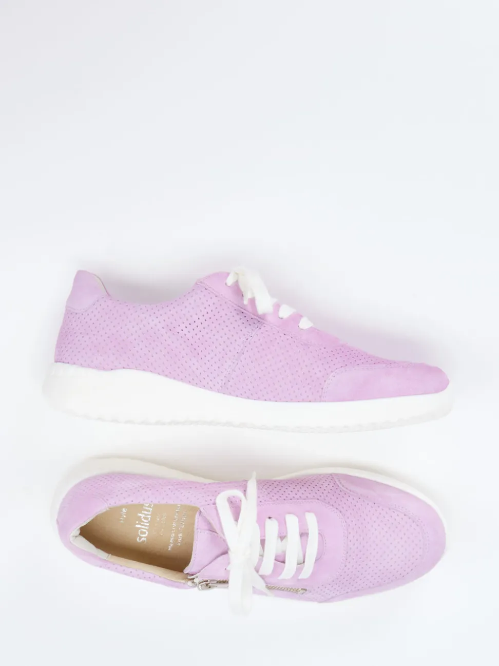 Solidus – Sneaker aus Veloursleder fliederfarben