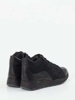 Solidus – Stiefelette aus geprägtem Leder schwarz