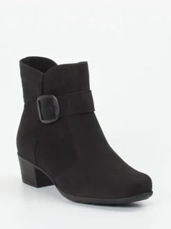 Solidus – Stiefelette aus Nubukleder in Schwarz